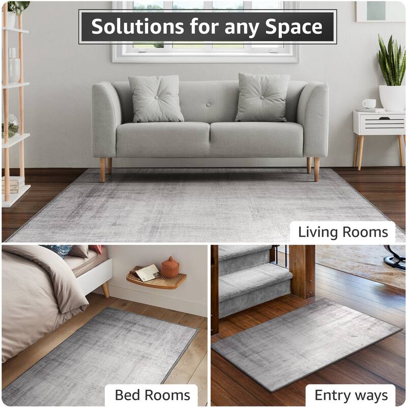 Sorbus Area Rug for Entryway, Machine Washable, Non-Slip, Vintage Rug - 3 x 5 ft