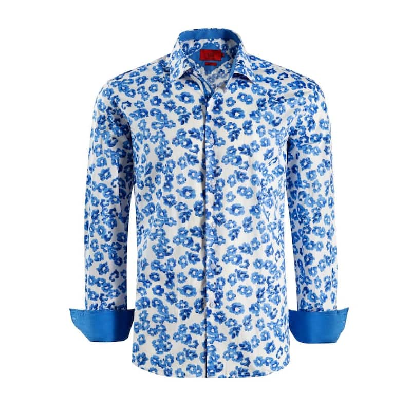 Elie Balleh Men's Floral Slim Fit Button-Down Shirt
