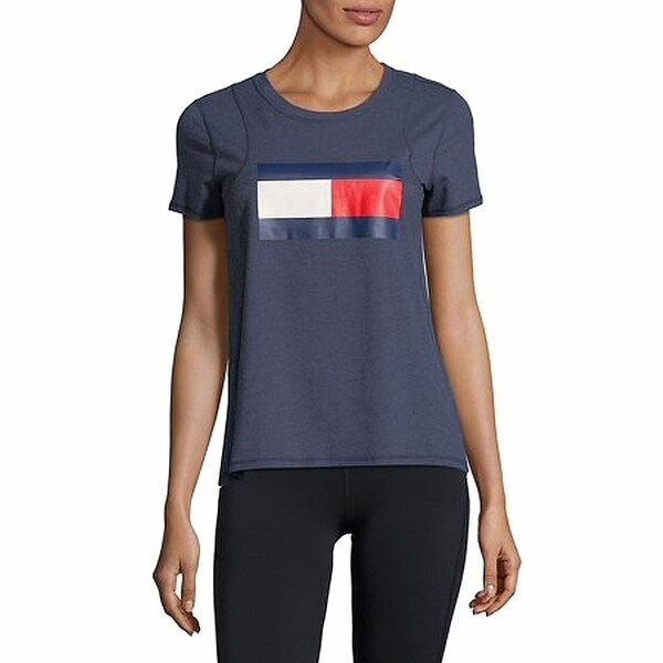 tommy hilfiger flag t shirt womens