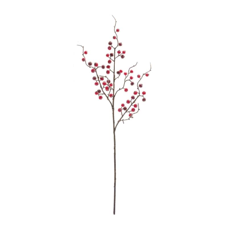 12 Piece Set Iced Berry Twig Christmas Artificial Sprays 27"
