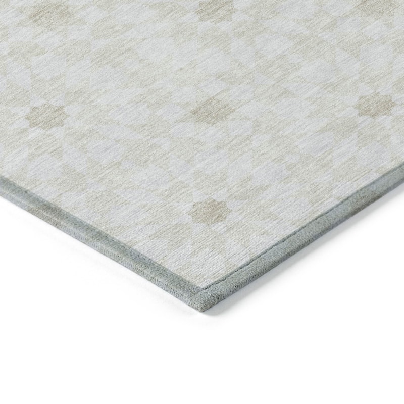 HomeRoots Floral Medallion Transitional Rectangle Outdoor Rug