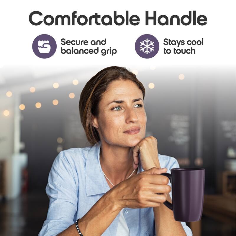 Omniware Teaz Cafe 18 oz Mug with Matte Finish - 3.5" D x 7.75" H