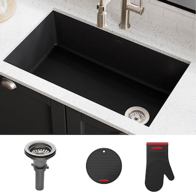 KRAUS Forteza Granite 32 inch 1-Bowl Undermount Kitchen Sink