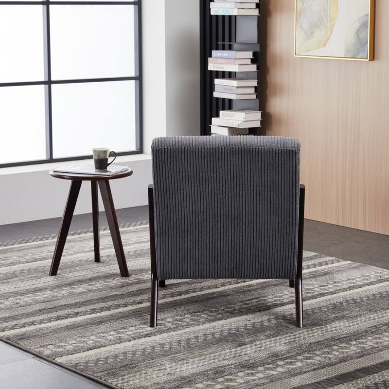 Anmytek Mid Century Modern Vintage Luxury Accent Chair and Coffee Table Set Leisure Living Room Bedroom Relaxation Furniture