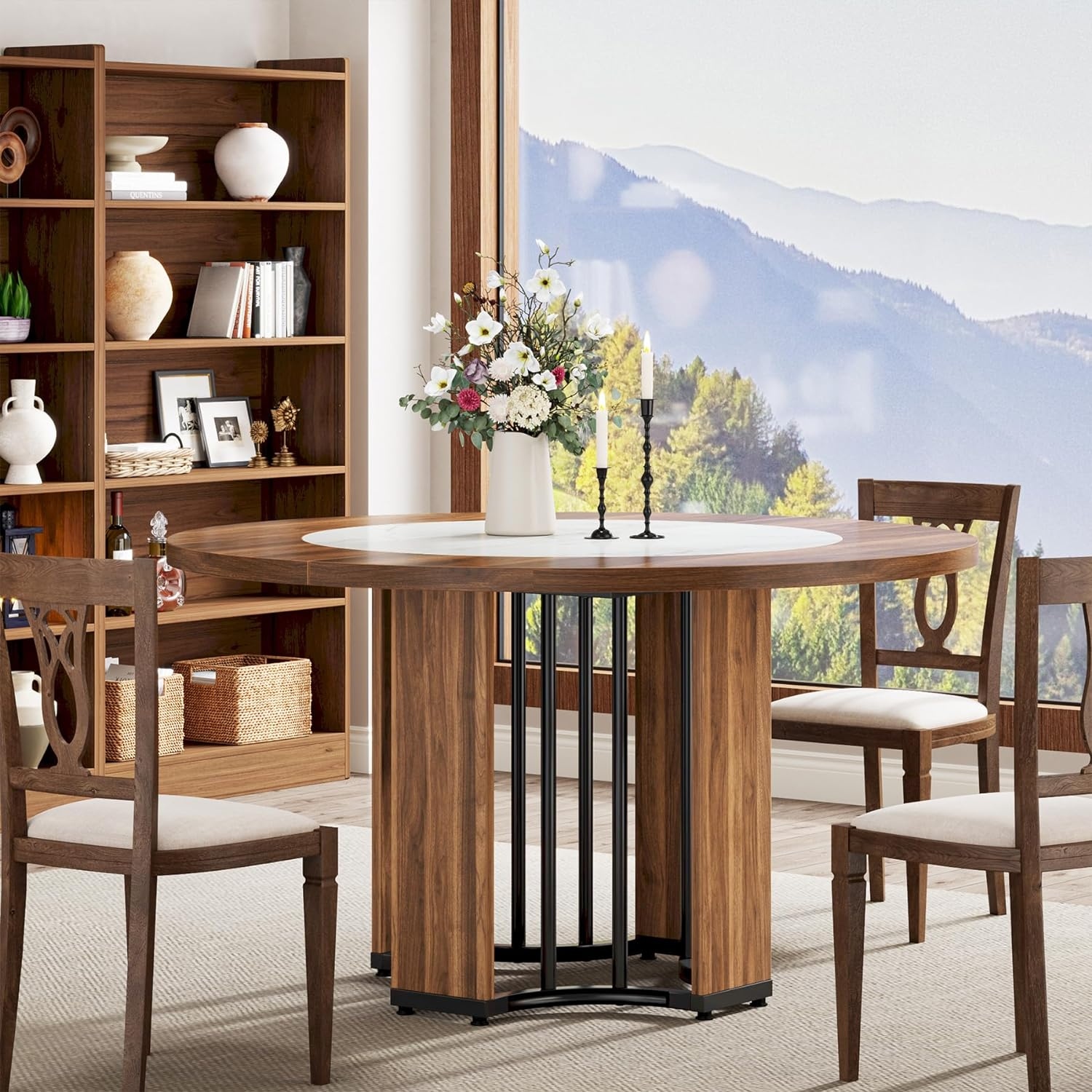 4 seat circle dining table deals