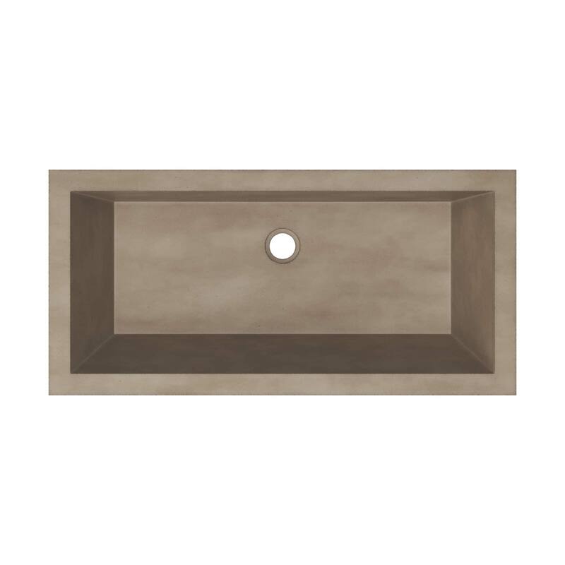 Native Trails NSL3115 NativeStone 31" Rectangular Concrete Undermount