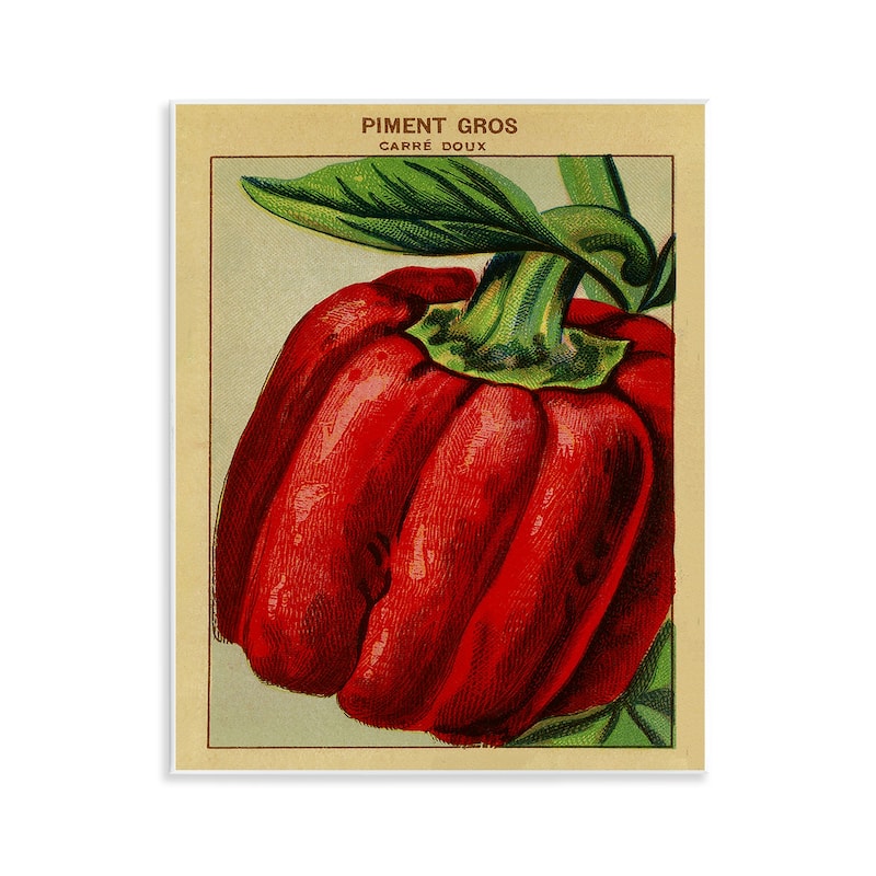 Stupell Country Vintage Pepper Wall Plaque Art Design By Lil' Rue - 11 x 14
