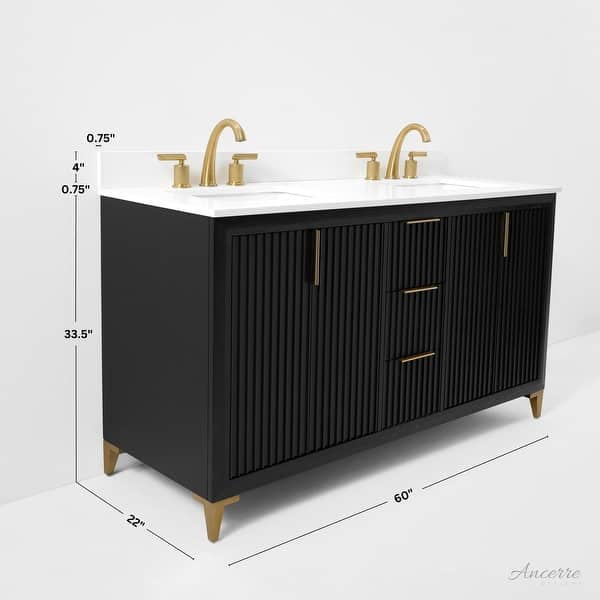 dimension image slide 7 of 9, Ancerre Designs Turlington Bathroom Vanity Set