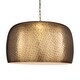 preview thumbnail 1 of 6, Uttermost Lemont Hammered Brass 1 Light Pendant - N/A