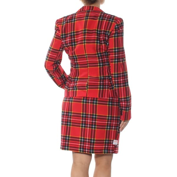 red plaid suit womens