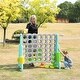 preview thumbnail 6 of 5, SDADI Giant 64 Inch 4-In-A-Row Game and Basketball Game for Kids, Gray and Green - 32.90