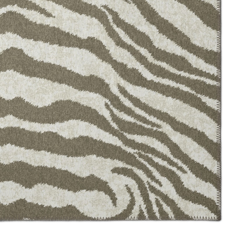 Addison Indoor/ Outdoor Safari Zebra Animal Print Washable Area Rug