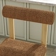preview thumbnail 25 of 35, Corvus Caen Teddy Fabric Bar Stools with Wood Legs (Set of 2)