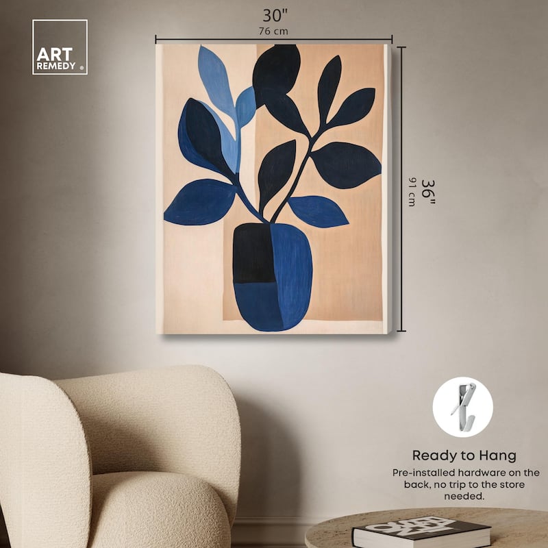 Blue Matisse Jar II Canvas by Art Remedy, Gallery Wrapped