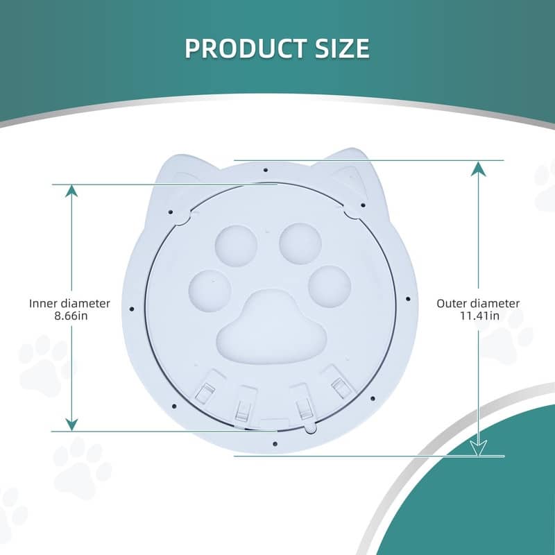 Outdoor Cat Door,Lockable Flap Pet Door for Small, Medium& Large Cats