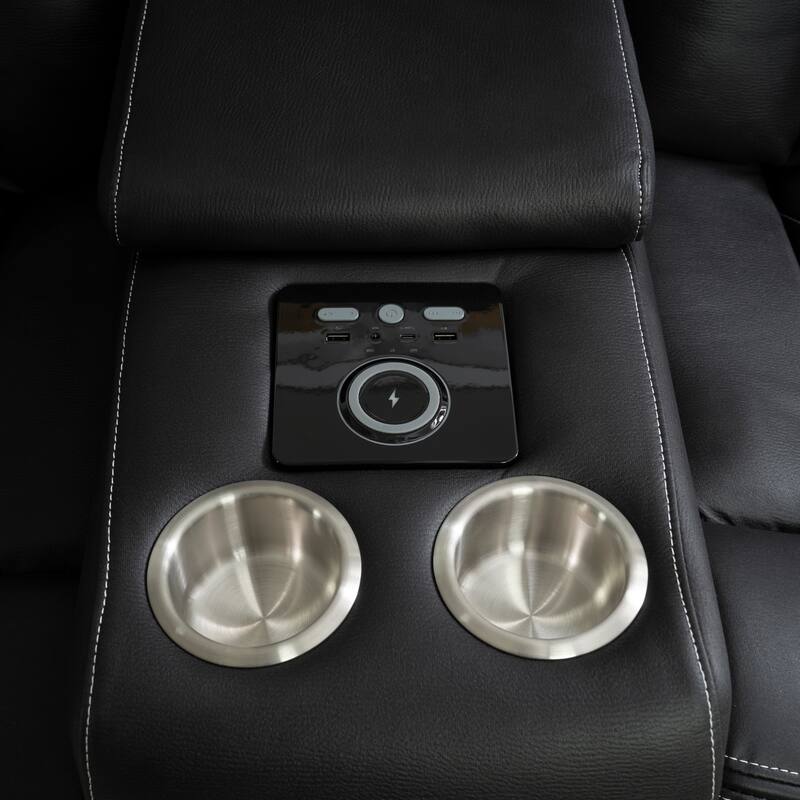 Deluxe Theater-Style Reclining Sofa Set with Power Recline, LED Lights, Wireless Charging and bluetooth Speaker