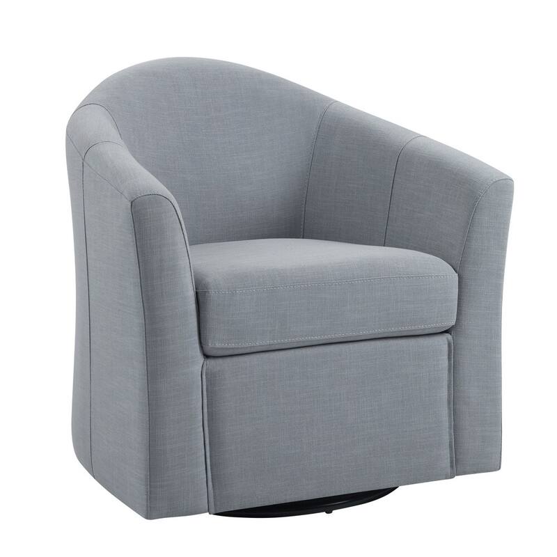 UIXE Swivel Barrel Accent Chair with Metal Base - 30.7"W x 29.9"H x 27.5"D