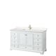 Option White, Gold Trim, Carrara Cultured Marble Top