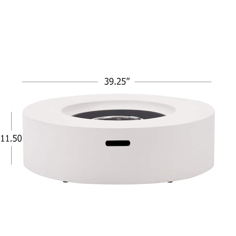 Aidan Outdoor 50,000 BTU Lightweight Concrete Circular Fire Pit (No Tank Holder) by Christopher Knight Home