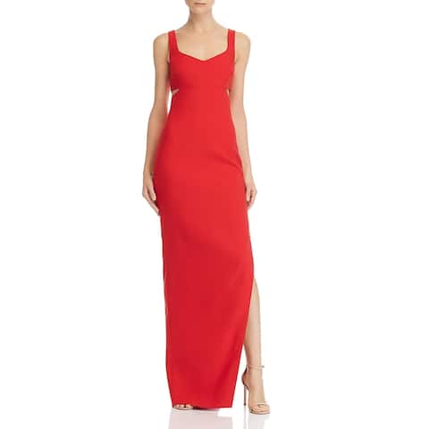 Likely Womens Lillianna Evening Dress Cut-Out Side Slit - Scarlet