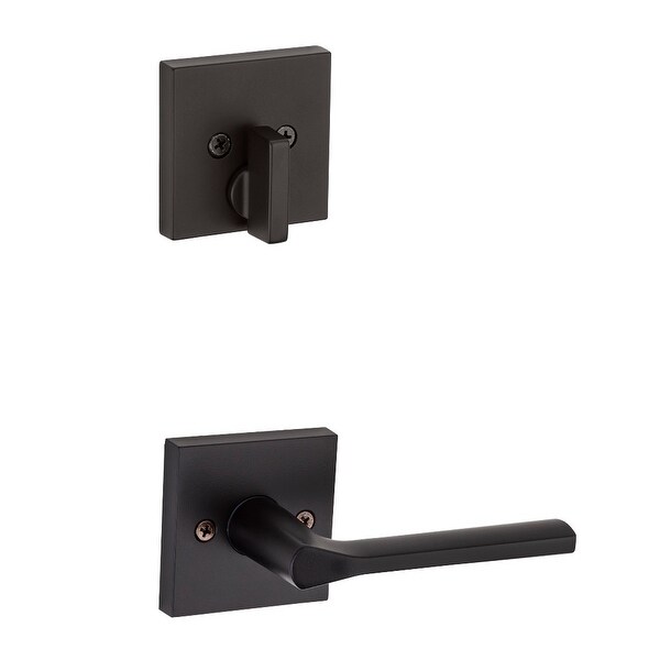 Kwikset 971LSLSQT Lisbon Single Cylinder Keyed Entry Interior Pack with Square Rosette