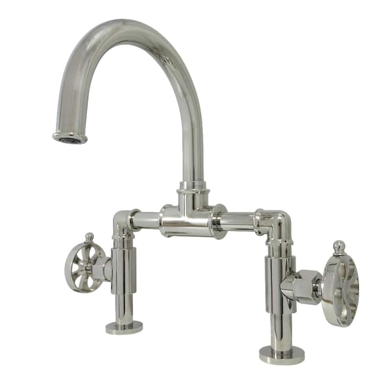 Kingston Brass Belknap 1.2 GPM Deck Mounted Bridge Bathroom Faucet