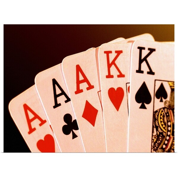 "Close-up of a hand of aces" Poster Print