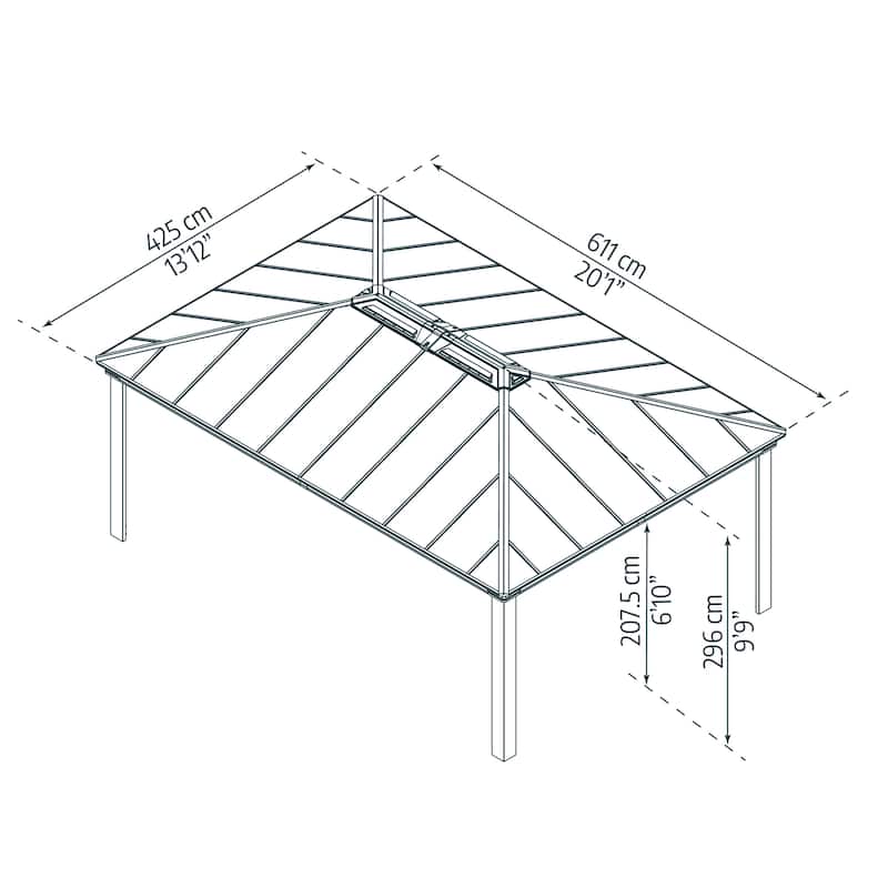 Canopia Colorado 14 ft. Gray/Gray Opaque Outdoor Carport