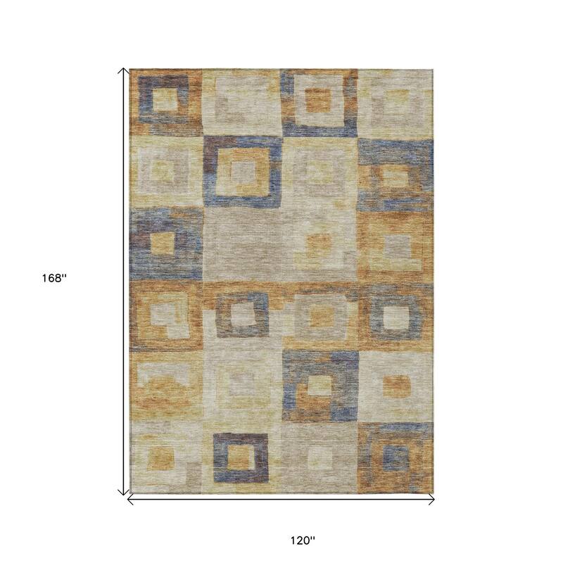 HomeRoots Geometric Transitional Rectangle Outdoor Rug