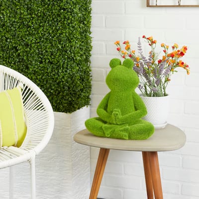 Green MGO Eclectic Frog Garden Sculpture
