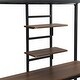preview thumbnail 3 of 5, Metal Twin Loft Bed With Desk And Storage Shelves