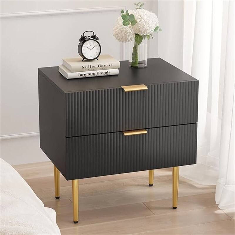 Nightstand Bedside Table with 2 Drawer