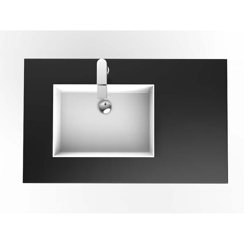 Serenity 36" Solid-Surface Bathroom Vanity Top with Left Sink