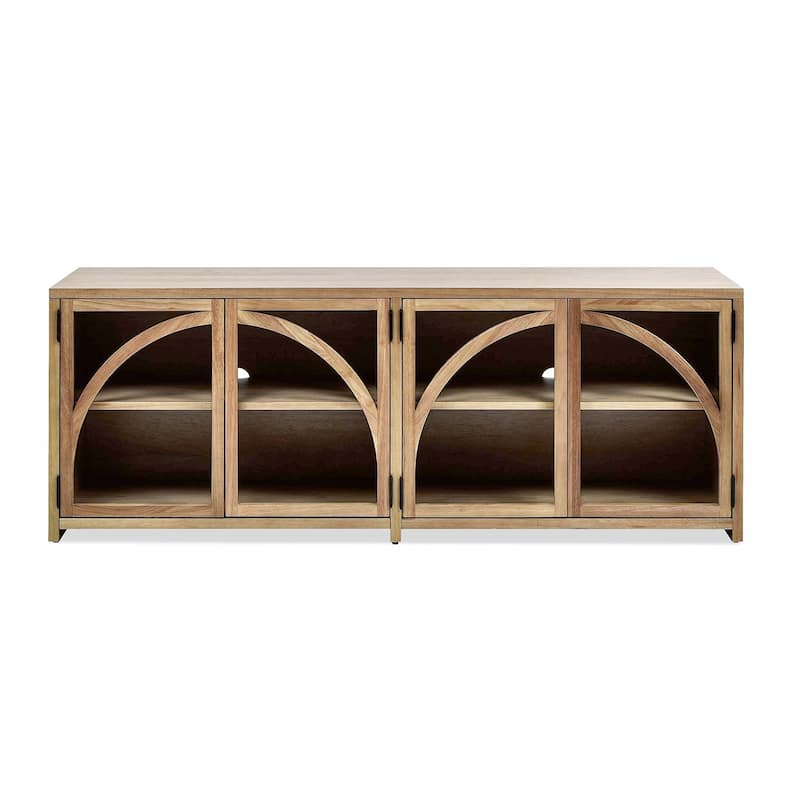 Oliver 65" Arched Door Open Shelf TV Stand Media Cabinet