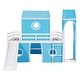 preview thumbnail 15 of 20, Kids Bed Wooden Loft Bed with Slide,Tent&Tower
