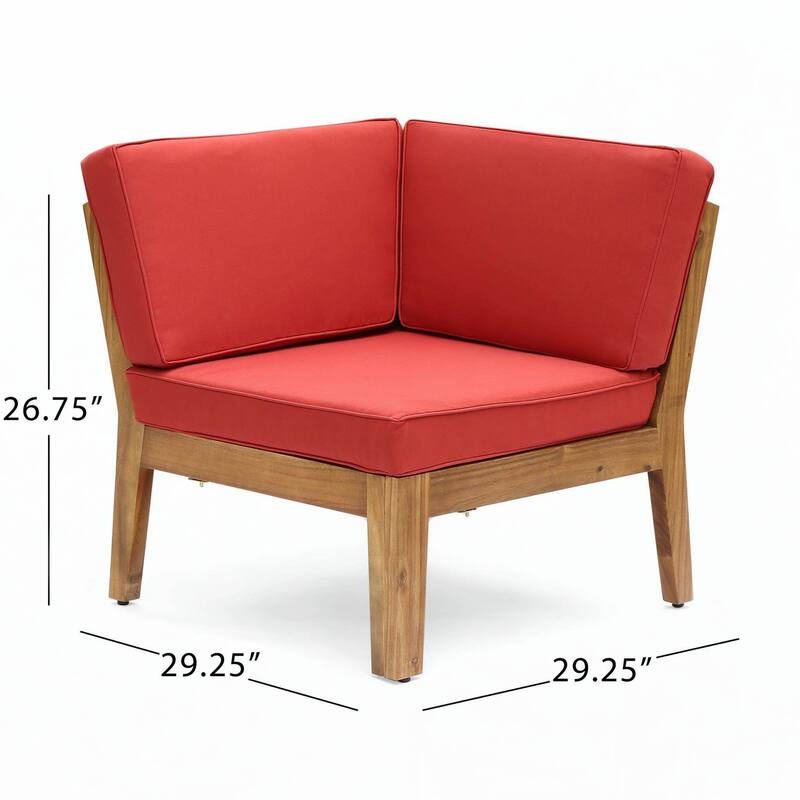 Outdoor CORNER AND COFFEE TABLE, RED