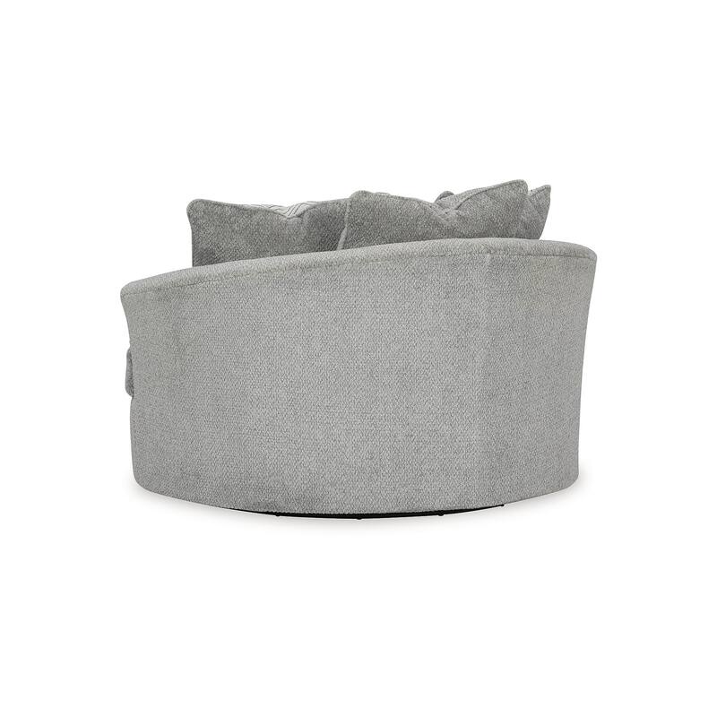 Signature Design by Ashley Casselbury Cement Oversized Swivel Accent Chair - 56" W x 55" D x 39" H