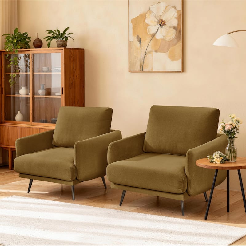 Karaka 37.5"W Oversized Armchair Leisure Sofa Accent Chair (Set of 2)