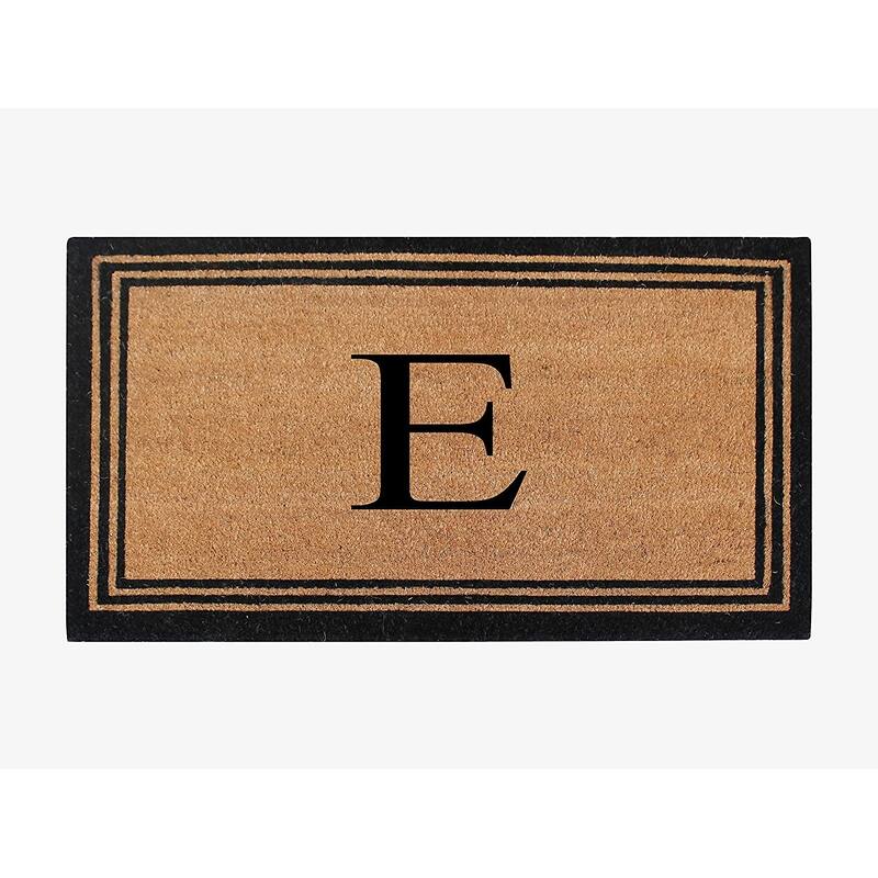 Pure Natural Coir Doormat with Heavy Duty PVC Backing,0.75 Inch Pile Height, Perfect for Outdoor Use - 18" X 30" - E