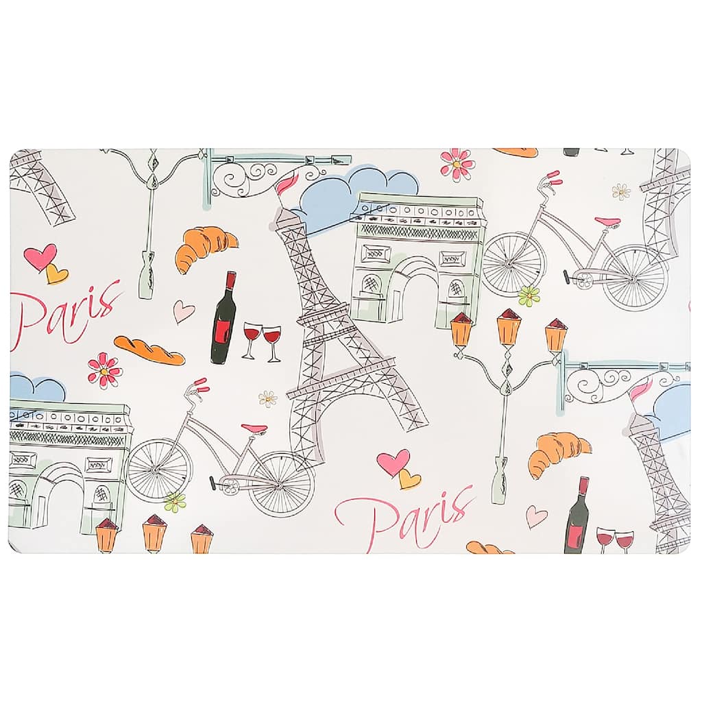 Plastic Placemat Paris 12 X 18 - Set of 12