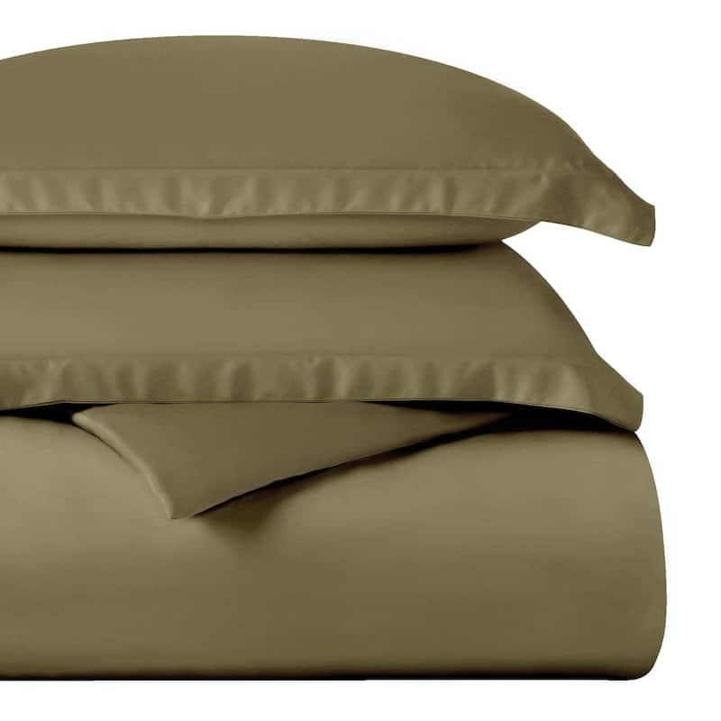 Superior Egyptian Cotton 400 Thread Count Solid Duvet Cover Set