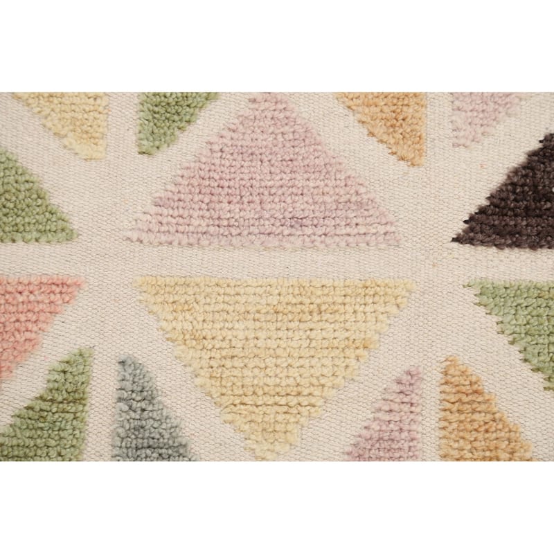 Contemporary Moroccan Oriental Area Rug Wool Handmade Carpet - 4'7" x 6'6"