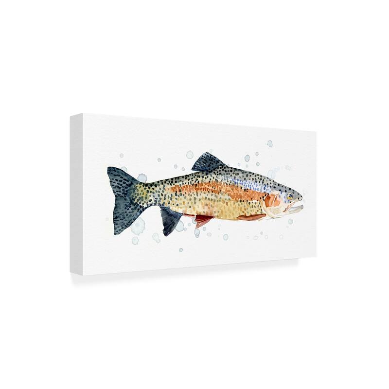 Emma Caroline 'Watercolor Rainbow Trout I' Canvas Art