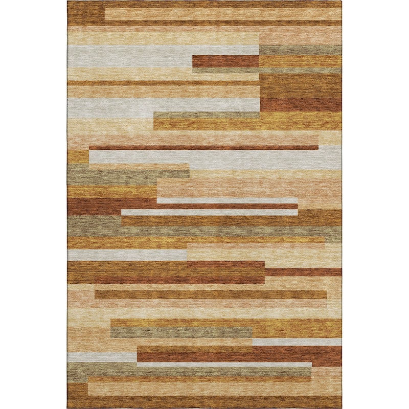 Premium Washable Super Soft Stripes Stacked Mayfield Rug