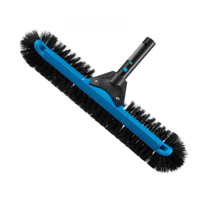 20 Inch Pool Corner Step Brush with High-Density Nylon Bristles and Rust-Resistant Aluminum Handle - 19.69 x 9.45 x 3.54 in