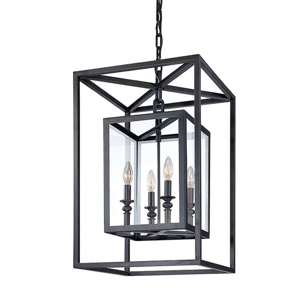 Morgan 4-light Bronze Pendant with Clear Glass. Opens flyout.