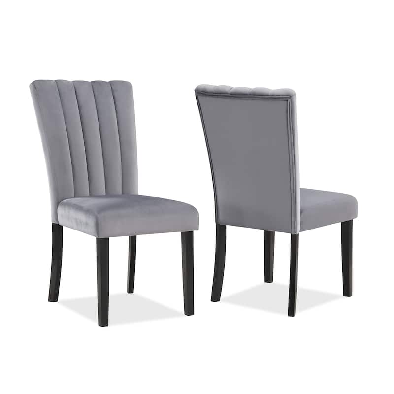 5 Piece Dining Table Set, Solid Wood Dining Room Furniture Set with Rectangular Faux Marble Table Top and 4 Upholstered Chairs