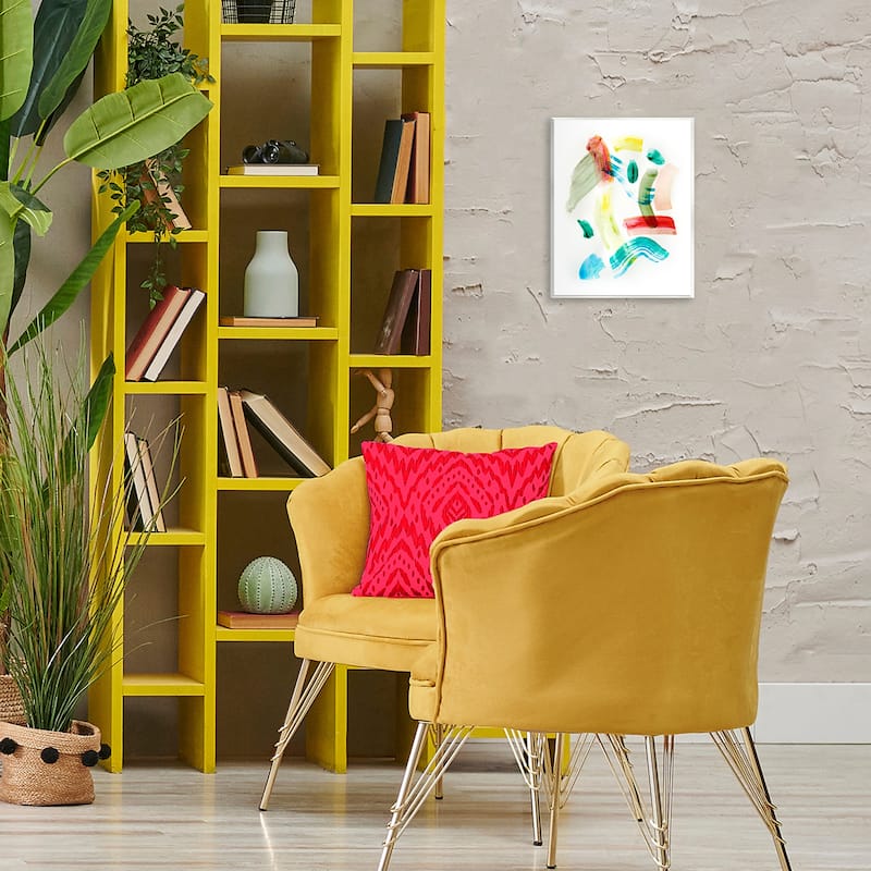 Stupell Modern Curved Brush Strokes Wall Plaque Art Design By Gemma Bardot