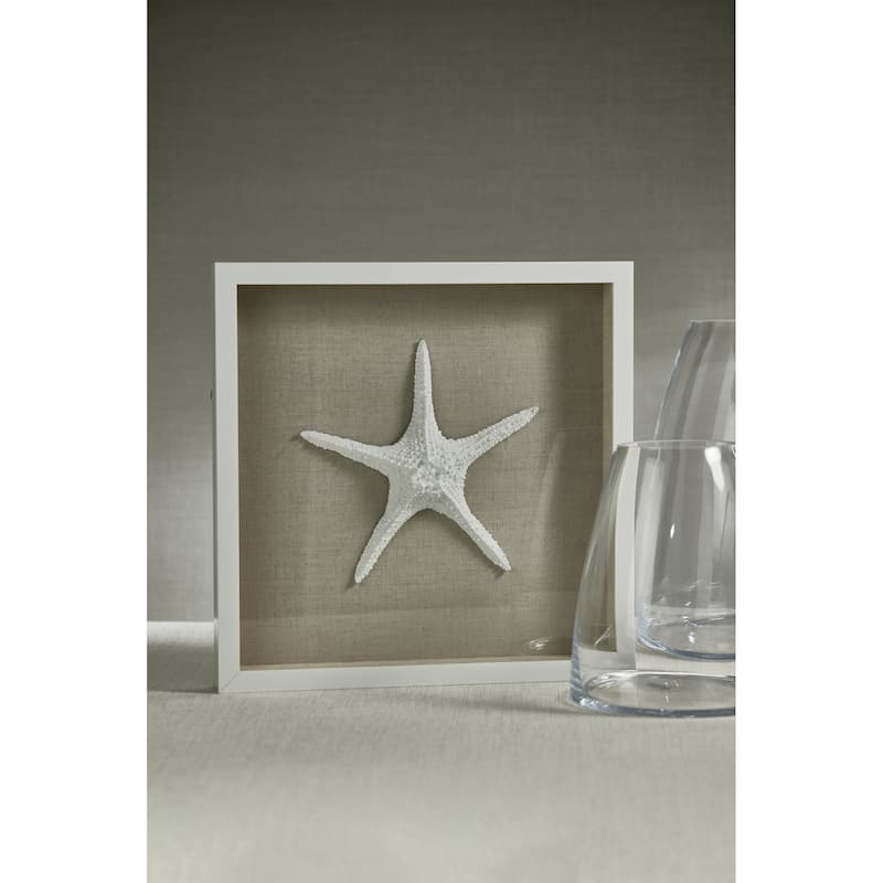 Aran White Framed Starfish Wall Décor