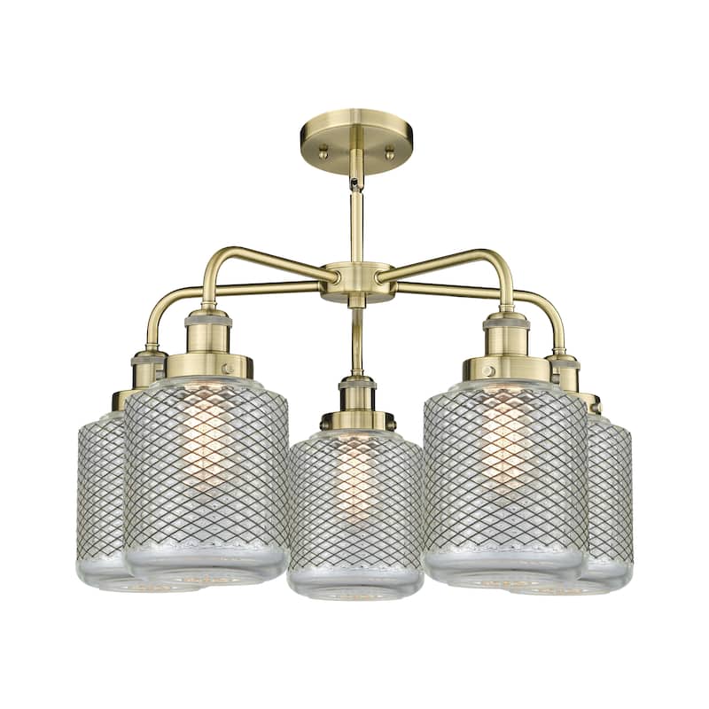 Innovations Lighting Edison - 5 Light 24" Stem Hung Chandelier